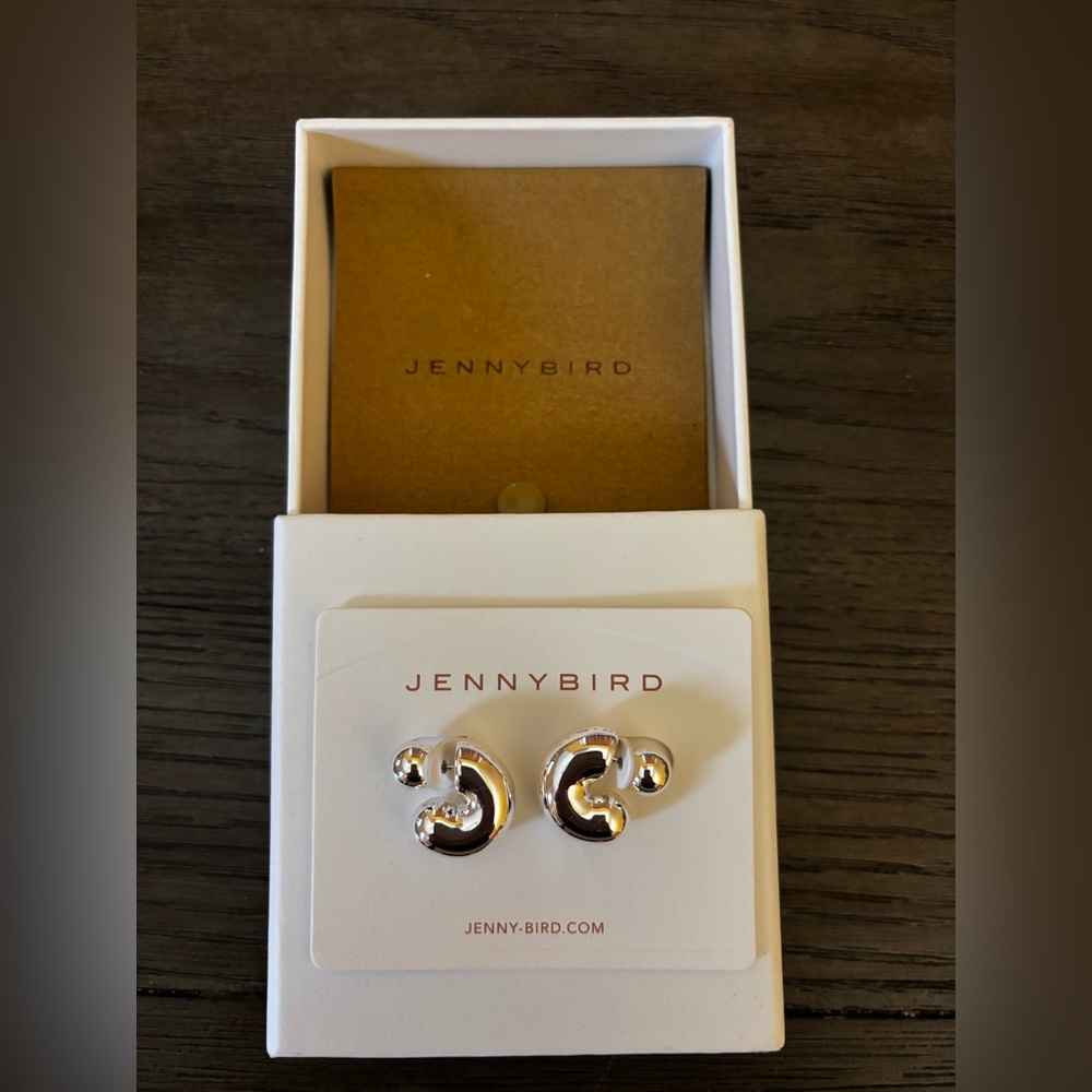 Jenny Bird Tome Medium Hoop Earrings NIB